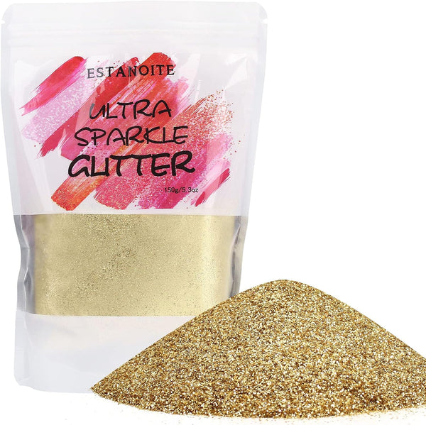 Metallic Fine Glitter Powder 150g, Holographic Polyester for Slime, Tumblers, Painting Arts, Cosmetic Body Makeup