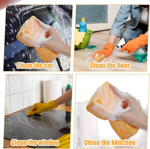 Yuanan 16 6.1 3.5 1.8 Inch Pcs Car Wash Sponge, Yellow Grout Sponge x x Large Cleaning Sponges Multipurpose Big Sponges