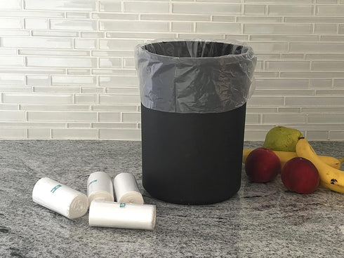 1.2 Gallon Clear Small Trash Bags, 120 Count, Bathroom 1 Gallon Garbage Bags for Home and Office Bins