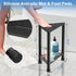 LarFaFa 15.4'' Stainless Steel Black Shower Stool for Inside Shower, H Shower Foot Rest, Corner Shower Stool