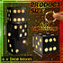 Motipuns 6 Decoration(11.8 Inch,Black) Pcs Large Dice Favor Boxes with Light, Large Dice Box Casino Party Decorations
