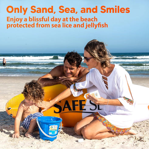 Safe Sea Jellyfish Sting-Blocking Sunscreen for Kids, SPF 50+ Lotion, Waterproof, Biodegradable