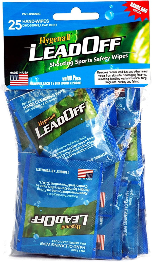 LeadOff 25 Pack Non Rinse Wipes, Individually Wrapped