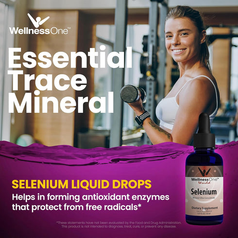 Liquid Selenium Supplement - Ionized Liquid Drops 70 mcg - Antioxidant, Immune & Cardiovascular Support - 1.67 fl oz,