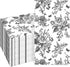 SMUAENSS 100 PCS Black Napkins Disposable, Black White Wildflower Paper Napkins 3-Ply Paper