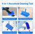 LIYFUHY 72" 4 Ceiling Fan Cleaner Duster with Extension Pole & Reusable Pads, High Ceiling Fan Blade Cleaning Tool