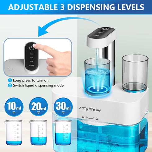 Set 2, ZOFGENOW Mouthwash Dispenser Cup of Transparent Oral Care Cup for Bathroom, Shower, Kitchen Sink, with Removable