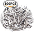 Single Prong Alligator Hairpins, 100 Pieces Silver Metal Curl Crocodile Hair Clips, 39mm for Hair Care Salon DIY Craft