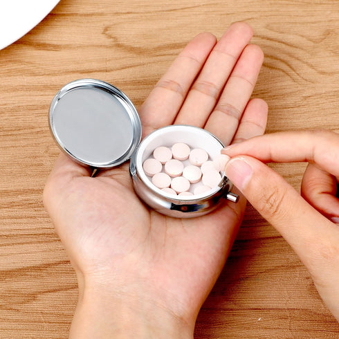 Sibba Supplements(1 Portable Medicine Pill Case, Travel Multi-Functional Moisture Proof Pill Box for Purse & Pocket