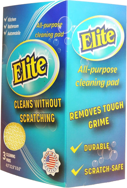 Elite All Purpose Cleaning Pad, 6 Pads (2x3pack), Non Scratch, Dish Sponge, Scrubber for Kitchen and Household Use