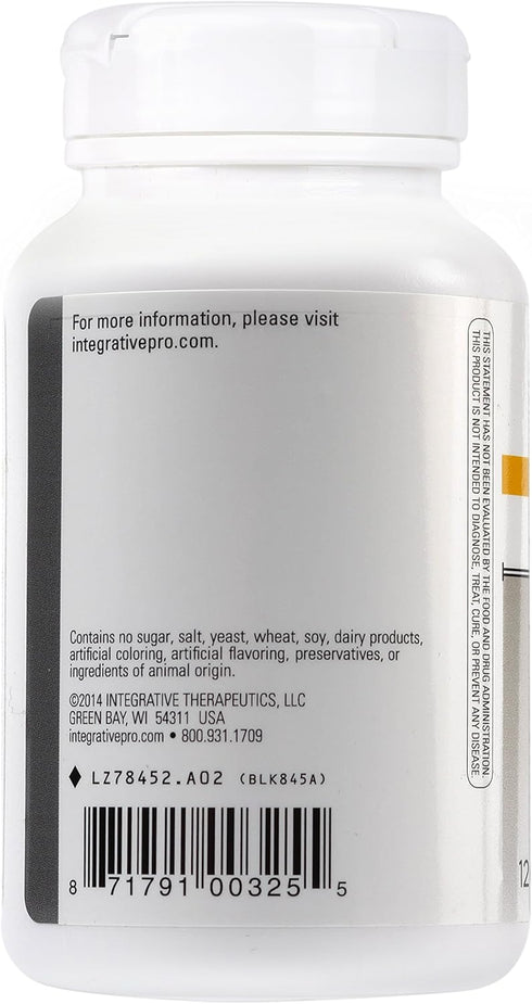 Integrative Therapeutics Fiber Formula for Colon Health - Digestive Support with Psyllium Seed Husk, 120 Capsules