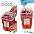 Oakridge Products Sharps Container for Home Use - 1 Quart (3-Pack), Biohazard Needle Disposal