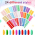 Maitys 336 Pieces Self Adhesive Gel Nail Decal Manicure Kits with File, 24 Sheets Nail Stickers for Women Girls (Bright