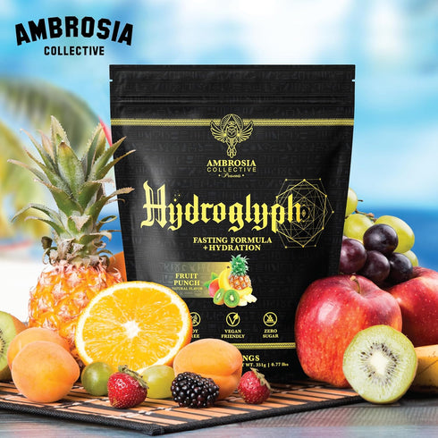 Ambrosia Hydroglyph Intraworkout Formula - BCAA + EAA + Electrolytes Hydration Powder, 0g Sugar (Fruit Punch)