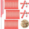WILLBOND 36 Pieces Cold Wave Rod Hair Perm Rods with Steel Rat Tail Comb for Hairdressing