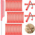 WILLBOND 36 Pieces Cold Wave Rod Hair Perm Rods with Steel Rat Tail Comb for Hairdressing