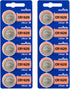 Murata CR1620 Battery DL1620 ECR1620 3V Lithium Coin Cell, 10 Batteries