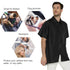 PERFEHAIR Barber Jacket for Men - Hair Stylist Grooming Smock Vest Shirt, Black