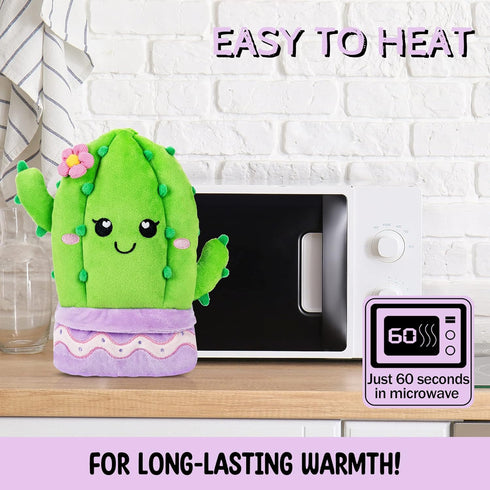 Cactus Microwavable Unscented Heating Pad for Women and Kids, Cute Soft Cozy Plushie Food Toy
