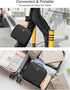 Relavel Makeup Bag with Light Up Mirror, Travel Cosmetic Organizer, Rechargeable Vanity Mirror with 3 Color Lights