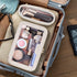 Travel Clear Makeup Bag, Portable Cosmetic Organizer Storage Bag, Leather Makeup Case with Brush Bag, Waterproof,