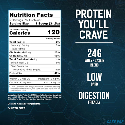 PEScience Select Low Carb Protein Powder - Cake Pop Flavor, 5 Serving Keto Friendly