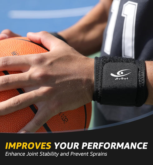HiRui Wrist Compression Strap, Wrist Brace, Wrist Wraps for Fitness, Weight Lifting, Tendonitis, Carpal Tunnel