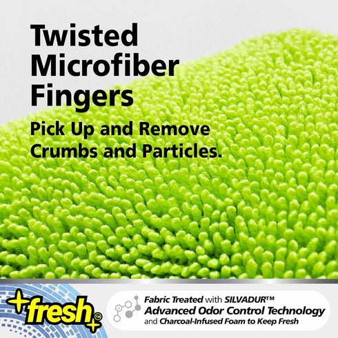Fresh Professional Microfiber Sponge Cloths, 6-Pack with SILVADUR Odor Control Technology