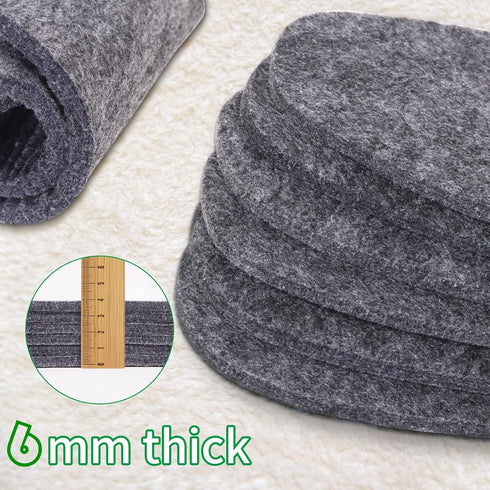 Wool Felt Warm Insoles, Winter Heated Shoe Insoles for Men and Women (Men's 7/Women's 8)
