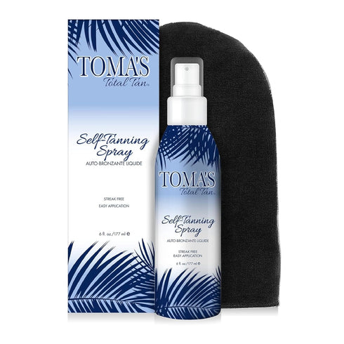 Toma's Total Tan Liquid Spray, Instant Sunless Tanner, 6 oz, Natural Looking Golden Bronze, Non-Sticky
