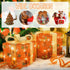 Christmas Burlap Ribbon, 3 Rolls Orange and Black Plaid, 2.5 Inch x 15 Yards for DIY Crafts, Party Decoration