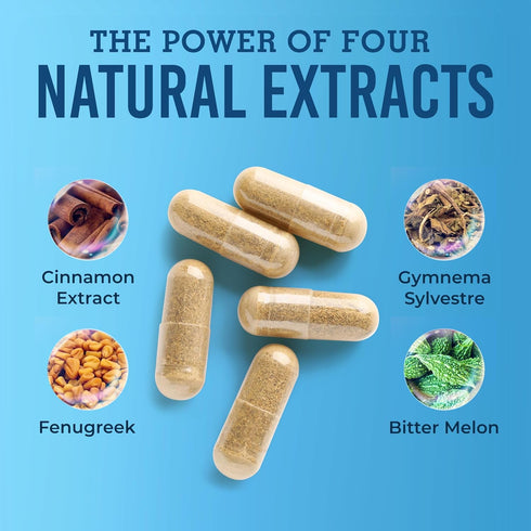 Herbal Destination 60 GlucoSuprs Hrx - Gymnema, Bitter Melon, Salacia, Fenugreek, Cinnamon and Jambolan - Capsules