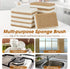 10 Pack Nature Dish Sponge | Eco-Friendly Natural Kitchen Sponge | Coconut Fiber and Wood Cellulose Scrubber Sponge