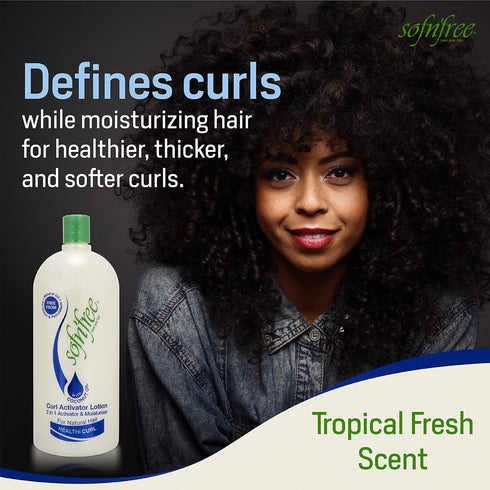 Sofn’Free Moisturizer & Curl Activator for Natural Hair, 33.81 fl oz / 1000ml