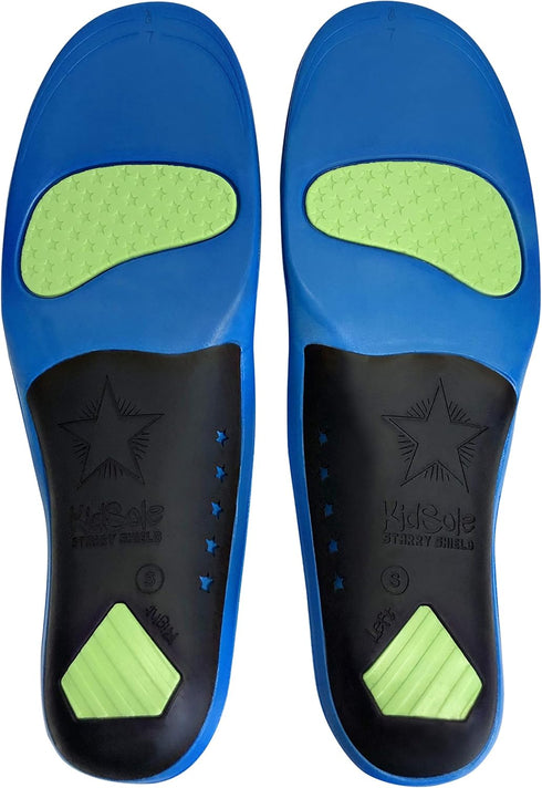 KidSole Children's Starry Shield Arch Support Insole for Comfort, Cushion, and Arch Support - Teenage Size 6.5-8.5 (26