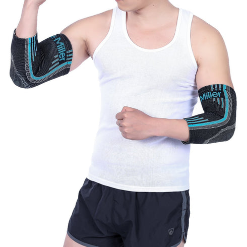 Doc Miller Compression Elbow Brace for Tendonitis, Bursitis, Tennis, Arthritis Pain Relief, 2 Packs