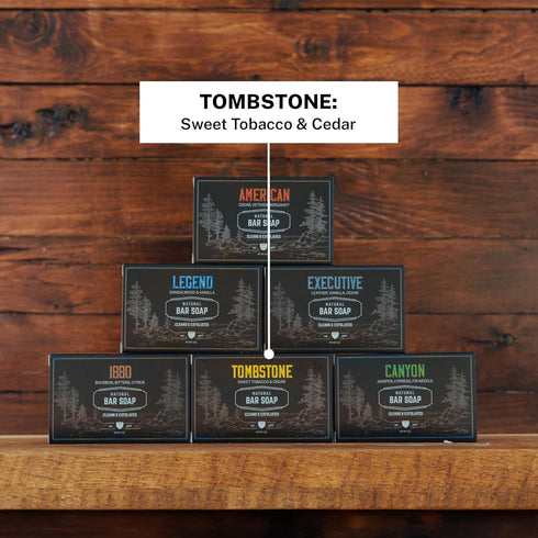 Live Bearded All-Natural Bar Soap for Men, 3-Pack of 3.5 oz. Bars, Exfoliates, Moisturizes - Bamboo, Charcoal, Coconut,