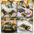 Zonon 200 Pcs Happy Birthday Guest Napkins Black and Gold Themed Disposable Party Napkins Balloon Disposable Hand
