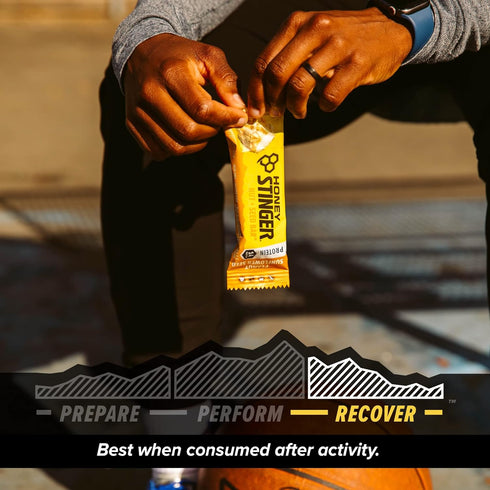 Honey Stinger Nut + Seed Bar, Peanut Sunflower Seed, Protein Packed Snack Bar for Exercise, Box of 12