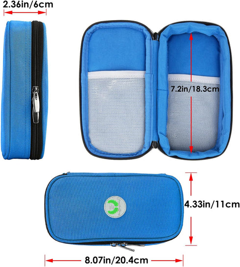 YOUSHARES Insulin Cooler Travel Case - Portable Diabetic Insulated Organizer Bag for Insulin Pen and Supplies with 2