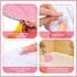 Jetec 3 Pieces Inflatable Bath Pillow with Suction Cups, Soft Terry Cloth Covered Shell Shape Bathtub Spa Pillow for