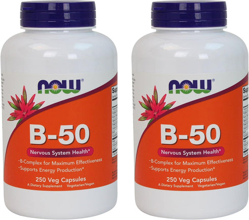 Now Foods B-50, 250 Veg Capsules (Pack of 2)