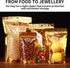 300 Pcs Mylar Bags for Food Storage, 6x9 Mylar Bags with Window, Resealable Smell Proof Bags for Freeze Dried Candy