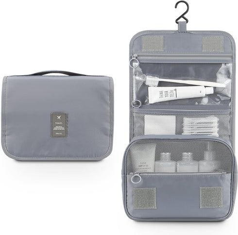 Mossio - Large Hanging Toiletry Bag for Men & Women, Makeup Travel Organizer with Sturdy Hook