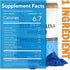 Organic Blue Spirulina Powder - 100% Pure Superfood Blue-Green Algae, 60 Servings, Natural Food Coloring for Smoothies