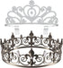 King Crown 2 Pcs Royal Metal Crystal Tiara Crown for Men, Women, Bridegroom, Bride, Princess for Weddings
