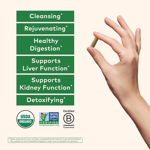 Organic India Liver and Kidney Cleanse Detox Repair, Herbal Supplement, Supports Healthy Function, Vegan, 90 Capsules