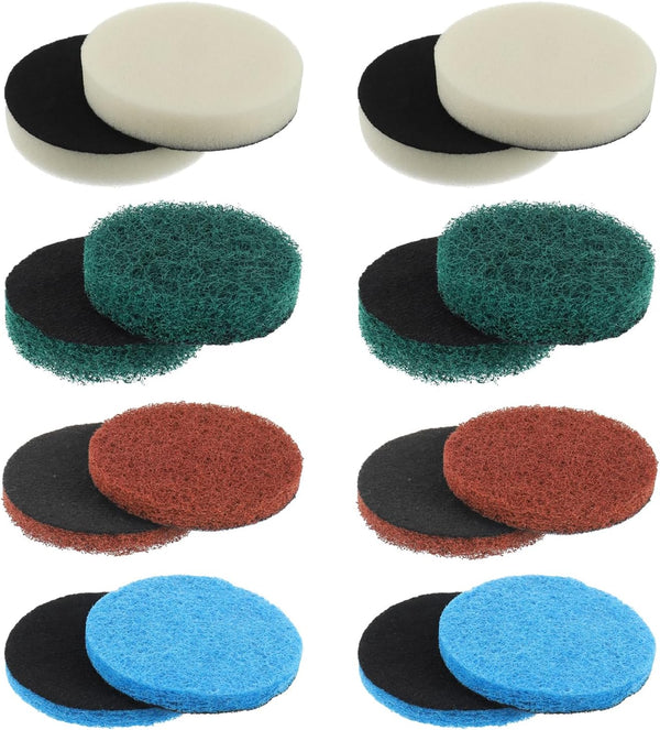 16pcs Electric Cleaning Brush Pad Set with Foam Pads and Heavy Duty Pads for Bosch Home/Garden Battery Cleaning