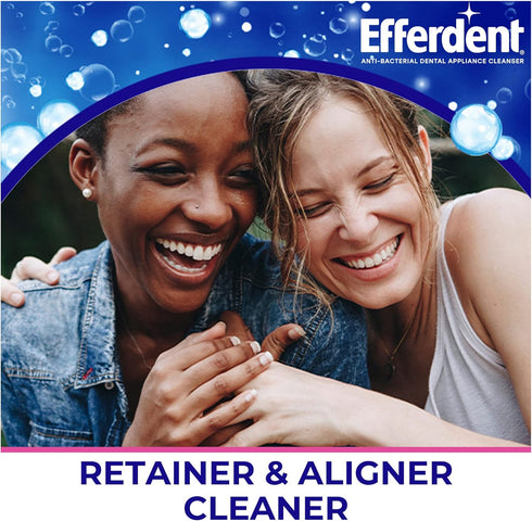 Efferdent Minty Fresh Denture Cleaner, Retainer Cleaning Tablets for Aligners, Dentures, 90 Count