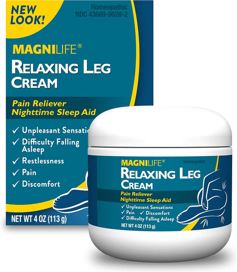 MagniLife Relaxing Leg Cream, 4oz Deep Penetrating Topical for Pain, Naturally Soothe Cramping and Discomfort with